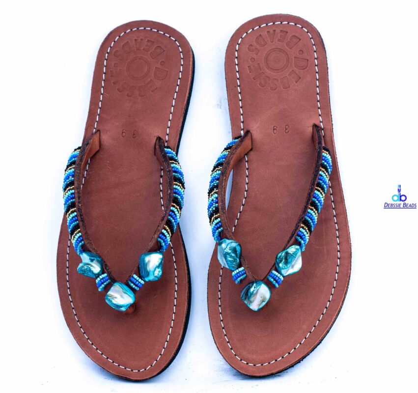 Beaded Colorful Slippers