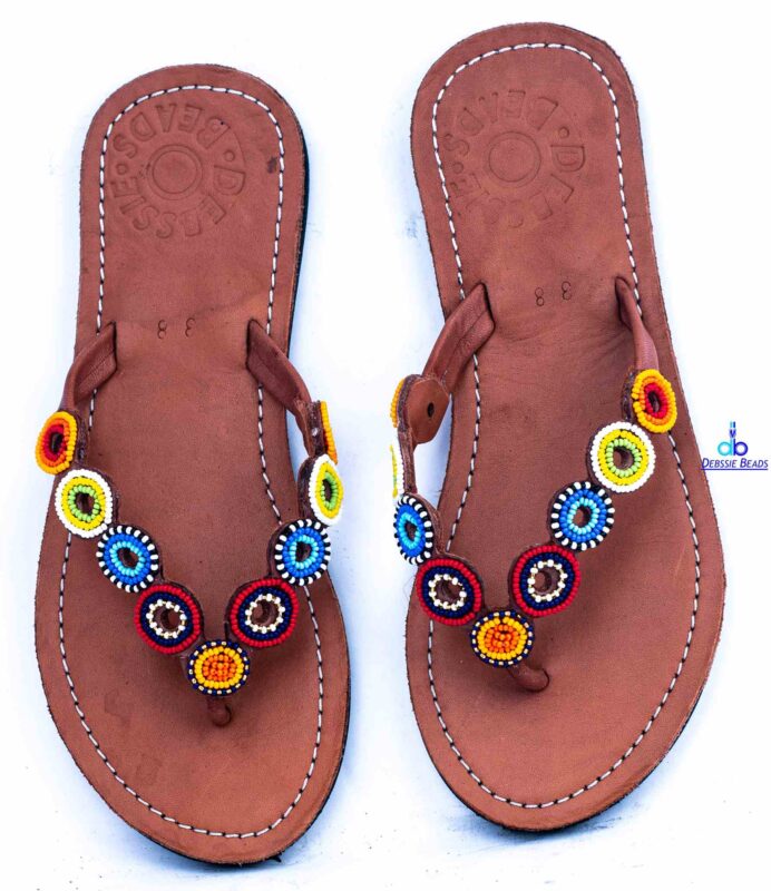 Beaded Colorful Slippers